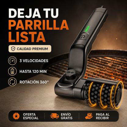 Cepillo Eléctrico 360° para Parrillas AURA 🇨🇱